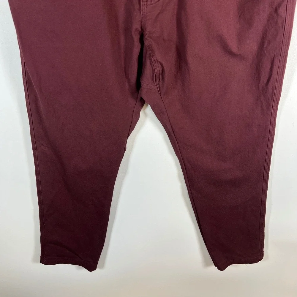 Duluth Trading‎ Co Mens Flex Fire Hose Pants Burgundy Straight Fit 32x30
